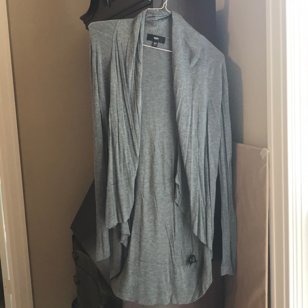 Light gray long cardigan